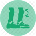 Bending Shoe Tap Flexibility Icon