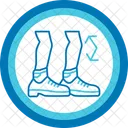 Bending Shoe Tap Flexibility Icon