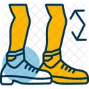 Bending Shoe Tap Flexibility Icon