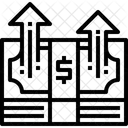 Benefices Croissance Monetaire Augmentation Des Benefices Icône