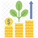 Ganancias Crecimiento Del Dinero Crecimiento Icono