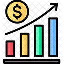 Beneficio Grafico De Crecimiento En Aumento Icon