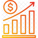 Beneficio Grafico De Crecimiento En Aumento Icono