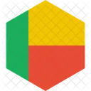 Benin Bandeira Mundo Ícone