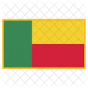 Benin Flag Country Icon