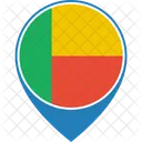 Benin Flagge Welt Symbol