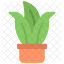 구부러진 식물  아이콘