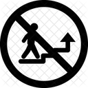 Benutze diese Treppe nicht  Symbol