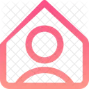 Schnittstelle Benutzer Home Home Geometrisch Mensch Person Einzelbenutzer Symbol