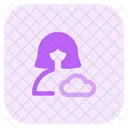 Benutzer Cloud Daten Cloud Profil Cloud Konto Symbol