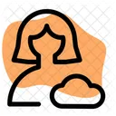 Benutzer-Cloud-Daten  Symbol