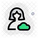 Benutzer Cloud Daten Cloud Profil Cloud Konto Symbol