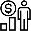 Dollareinnahmen Des Benutzers Benutzer Diagramm Symbol