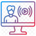 Benutzer Live Streaming Symbol