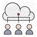 Netzwerk Cloud Computer Icon