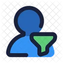 Benutzertrichter Konvertierungstrichter Kundenreise Symbol