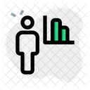 Benutzeranalyse Benutzerwachstum Balkendiagramm Symbol