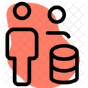 Benutzerdatenbank Benutzerordner Datenbankadministrator Symbol