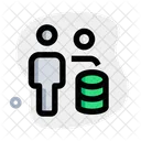 Benutzerdatenbank Benutzerordner Datenbankadministrator Symbol