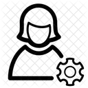 Einstellungen Weiblich Benutzer Symbol
