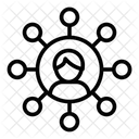 Benutzernetzwerk Personennetzwerk Profilnetzwerk Symbol