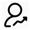 Benutzerwachstum Benutzerzunahme Publikumswachstum Symbol