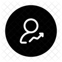 Benutzerwachstum Benutzerzunahme Publikumswachstum Symbol