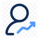 Benutzerwachstum Benutzerzunahme Publikumswachstum Symbol