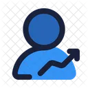 Benutzerwachstum Benutzerzunahme Publikumswachstum Symbol