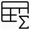 Tabelle berechnen  Symbol
