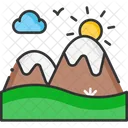 Eine Landschaft Berg Landschaft Symbol