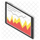 Bergdiagramm Liniendiagramm Unternehmenswachstum Icon