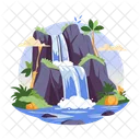 Bergwasserfall  Icon