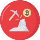 Bergbau Bitcoin Krypto Symbol