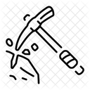 Bergbau Ausgrabung Graben Symbol