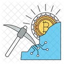 Mining Bitcoin Kryptowahrung Symbol