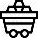 Bergbaukarren Bankwesen Balkendiagramm Symbol