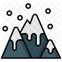 Berge Schnee Felsiger Berg Symbol