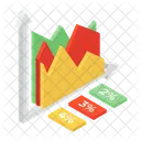 Bergdiagramm Analyse Flachendiagramm Symbol