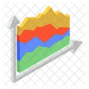 Bergdiagramm Analyse Flachendiagramm Symbol