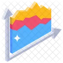 Bergdiagramm Analyse Flachendiagramm Symbol