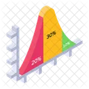 Bergkarte Berggraphik Statistik Symbol