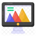 Datenanalyse Online Analyse Bergdiagramm Symbol