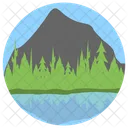 Landform Tal Landschaft Symbol