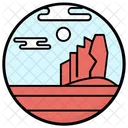 Bergregion Landschaft Bergstation Icon