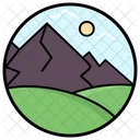 Landschaft Bergstation Hugeliger Ort Icon