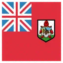 Bermudes Drapeau Cercle Icône