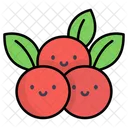 Berries Cartoon Organic Icon
