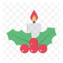 Berry Candle Christmas Icon