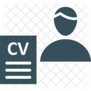 Stellenprofil Bewerber Lebenslauf Symbol